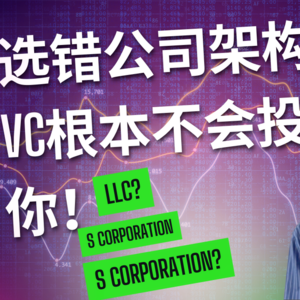 《美国公司法01讲》LLC、C Corp、S CorpI 选错公司架构 VC 根本不会投！