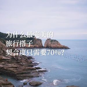 为什么最完美的旅行搭子，契合度只需要70%？
