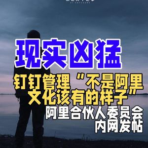 钉钉管理“不是阿里文化该有的样子”,阿里合伙人委员会内网发帖