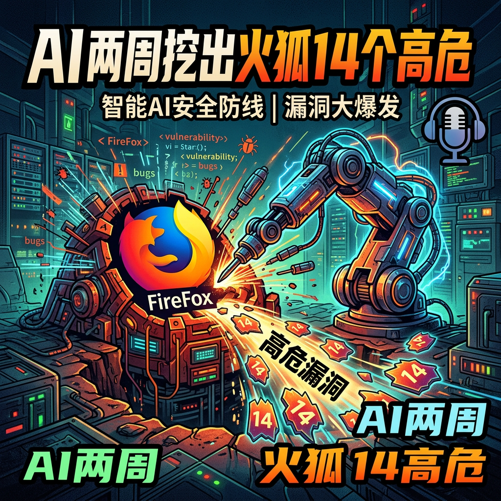 【科技路边摊】AI两周挖出火狐14个高危 episode artwork