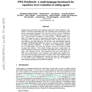 【第299期】（中文）SWE-PolyBench：多语言代码智能体基准测试