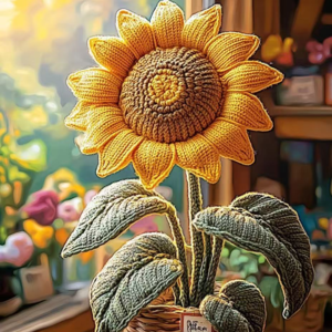 Knitted Sunflower