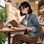 minnie在滨江散步