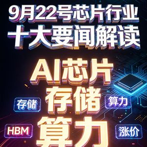 算力芯片股大涨！芯片行业十大要闻解读 (0922)