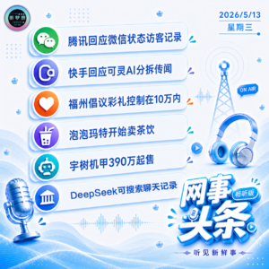 0513热点|腾讯回应微信状态访客记录;福州倡议彩礼控制在10万内;宇树机甲390万起