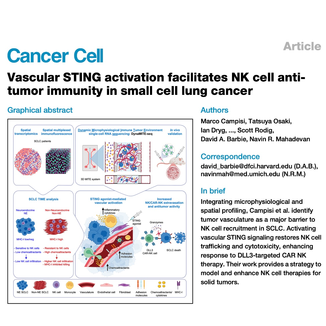 650-Vascular STING Activation for NK Cell Immunity in SCLC episode artwork