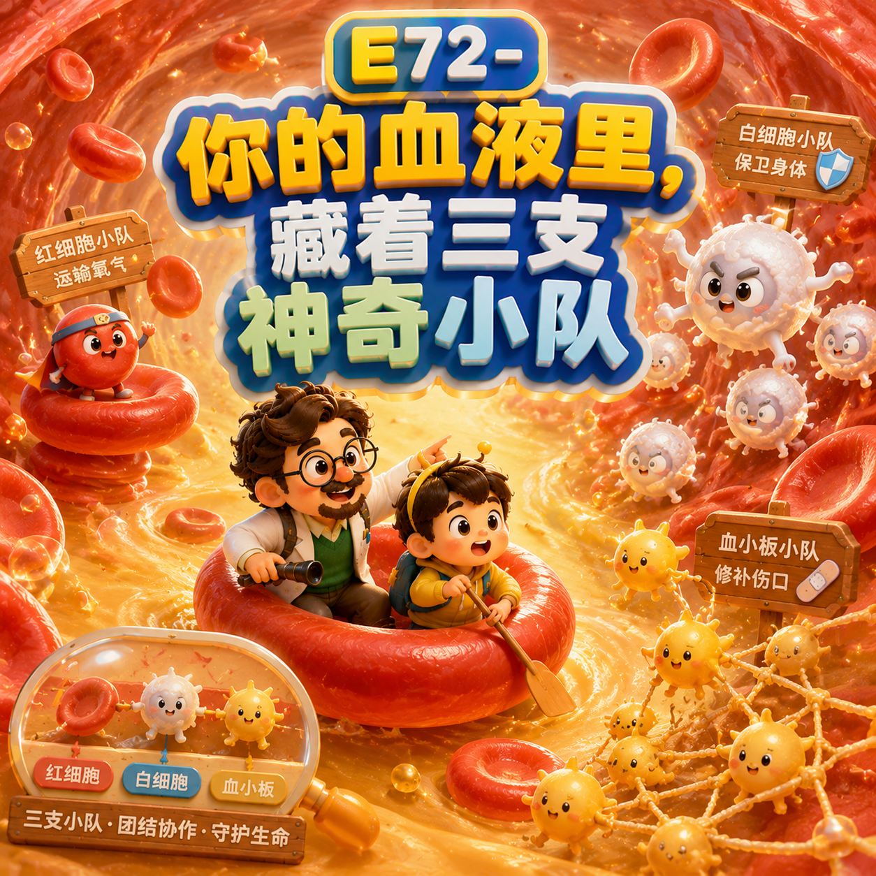 E72-你的血液里，藏着三支神奇小队｜人体 episode artwork