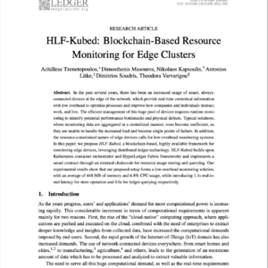 【第429期】(Ledger)HLF-Kubed:轻量级K3s与Fabric联手,如何在树莓派上构建去中心化边缘集群监控