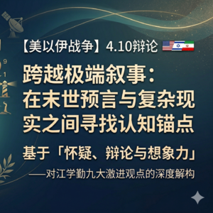 【美以伊战争】4.10辩论 - 跨越极端叙事——基于「怀疑、辩论与想象力」对江学勤九大激进观点的深度解构