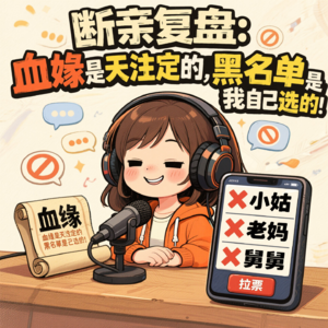 我的断亲复盘：血缘是天注定的，黑名单是自己选的
