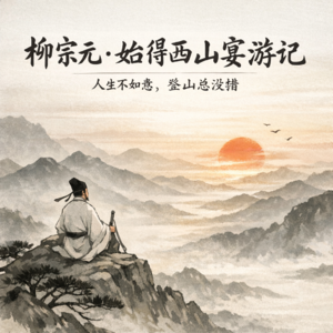 【柳宗元·始得西山宴游记】 被贬永州之后，他第一次真正看见天地