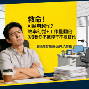 救命!AI 越用越忙？3 招教你不被榨干不被替代