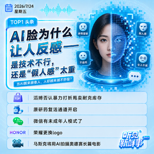 0724｜AI脸为什么让人反感;滔搏否认甩卖耐克;荣耀更换logo