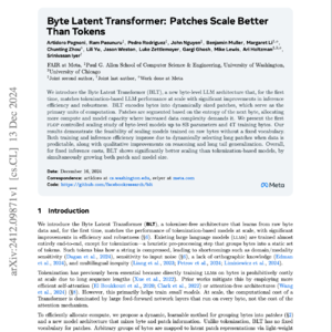 【第102期】Byte Latent Transformer (BLT):用byte级替代token级