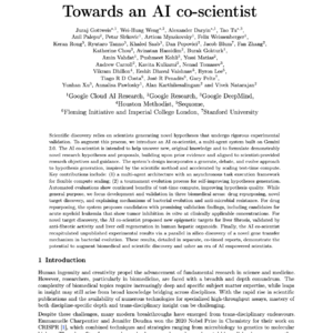 【第214期】AI co-scientist:AI科学家助理