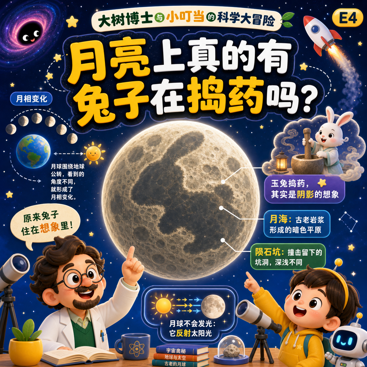 E4-月亮上真的有兔子在捣药吗？ episode artwork