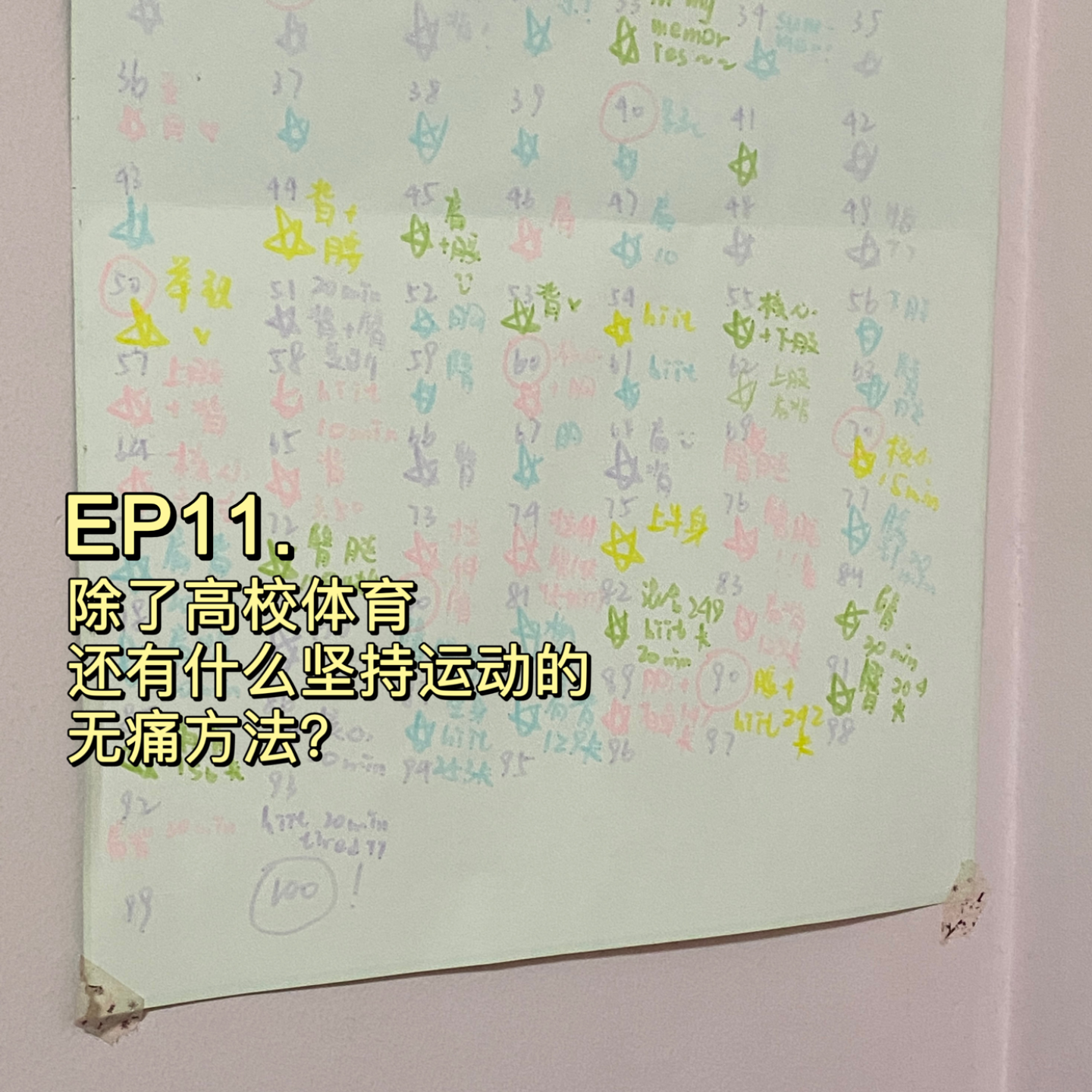 cover of episode E11. 不爱运动的大学废柴如何坚持并爱上运动？