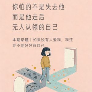 你怕的不是失去他，而是他走后无人认领的自己