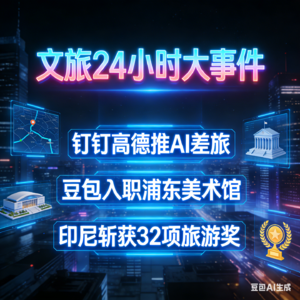 1.21文旅前哨-文旅 24 小时大事件：豆包入职浦东美术馆、印尼斩获 32 项旅游奖、钉钉高德推AI差旅