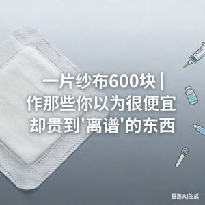 一片纱布600块｜那些你以为很便宜却贵到“离谱”的东西
