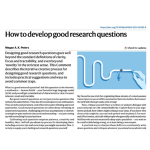 204-How to develop good research questions