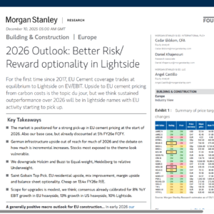 大摩重磅预测：2026年建筑股，轻资产才是真王者！