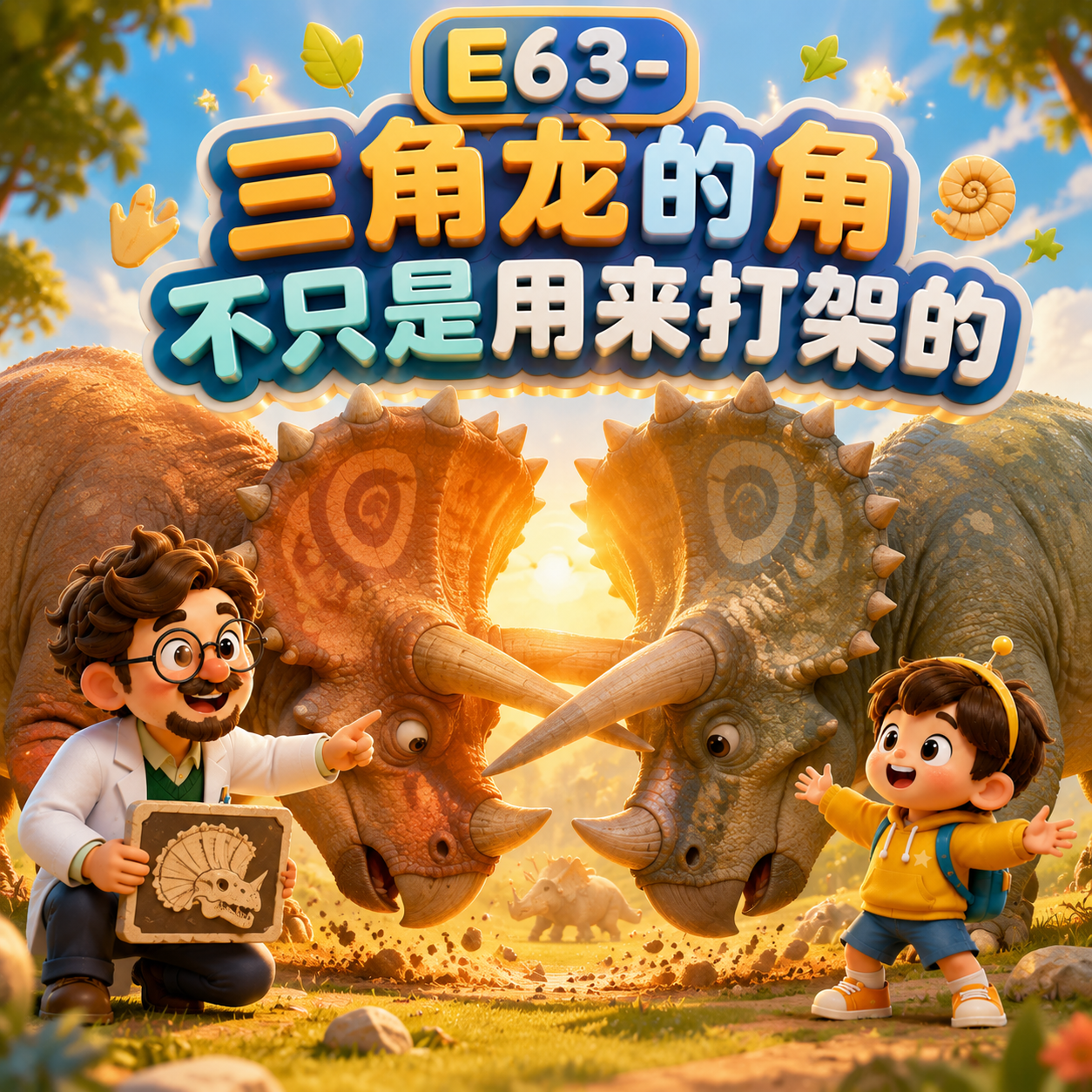 E63-三角龙的角不只是用来打架的｜恐龙与史前生命 episode artwork