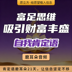 A01吸引财富丰盛潜意识~肯定语