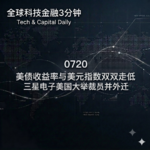 0720 美债收益率与美元指数双双走低 三星电子美国大举裁员并外迁