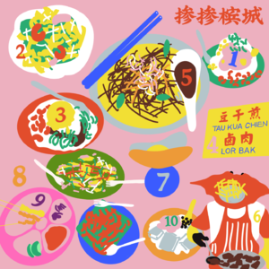002. 一天10顿饭，我们首推的小贩中心并不在老城区