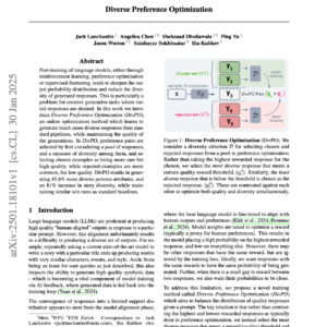 【第171期】DivPO：Diverse Preference Optimization
