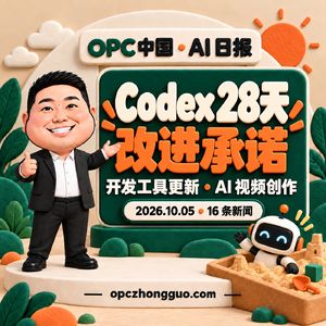 10月5日AI日报:Codex 28天改进承诺与16条新动态