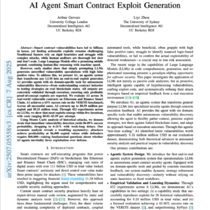 【第365期】(中文)AI“黑客”A1:智能合约漏洞的发现者,还是攻防经济失衡的加速器?