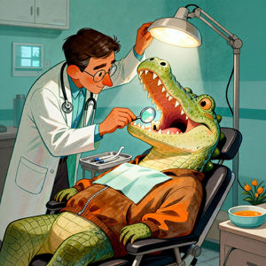鳄鱼怕怕牙医怕怕｜The Crocodile and the Dentist