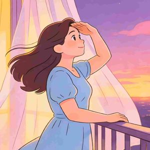 晚风里的妈妈