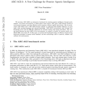 【第581期】ARC-AGI-3：迈向通用人工智能的智能体评估基准