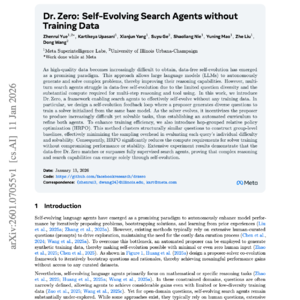 【第517期】Dr. Zero：无训练数据的自进化搜索智能体