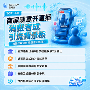 0729|商家直播消费者成背景板;感冒灵纳入禁驾清单;世界500强第一易主