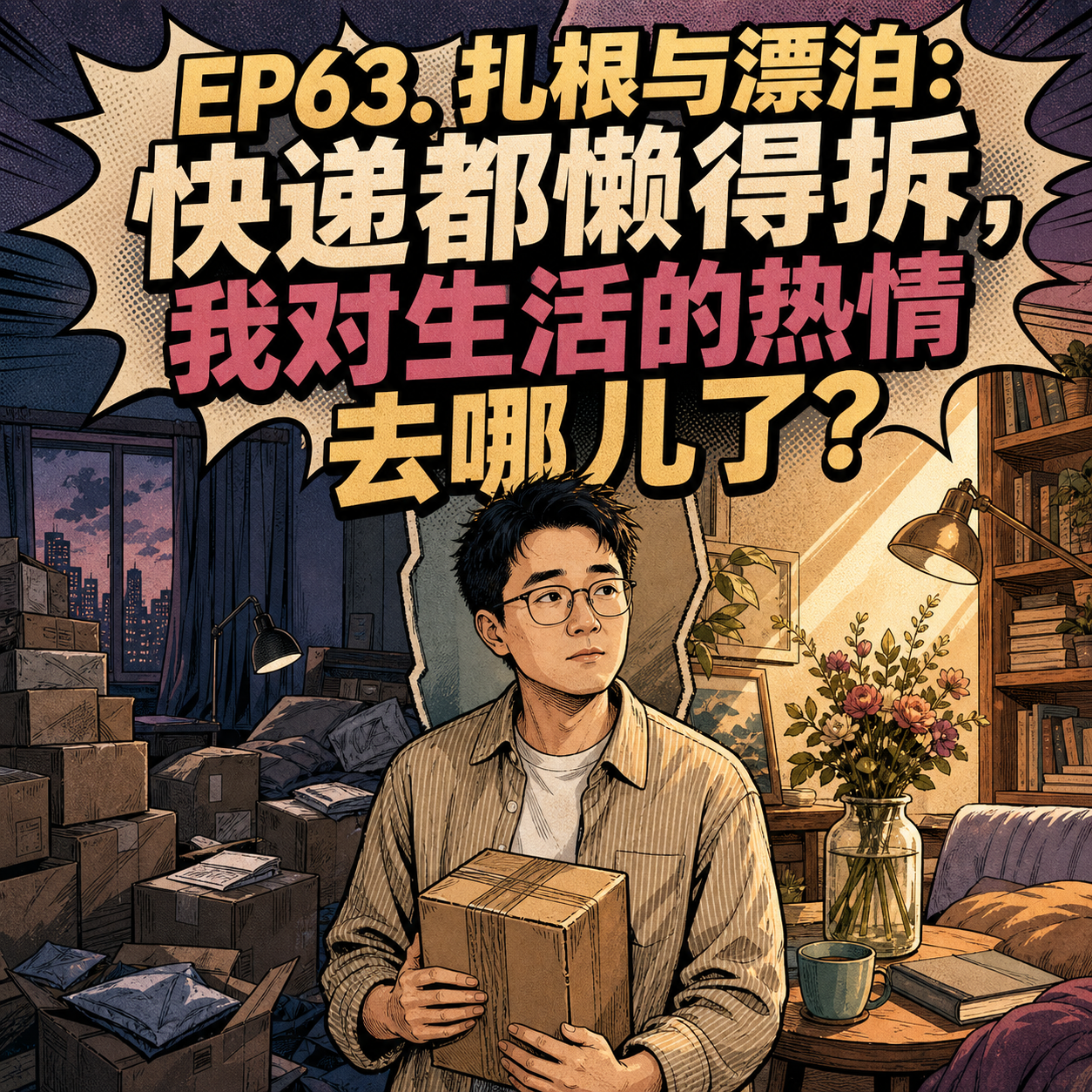 EP63. 扎根与漂泊：快递都懒得拆，我对生活的热情去哪儿了？ episode artwork
