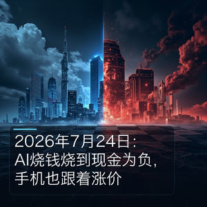 2026年7月：AI烧钱，Google现金流转负，手机涨价