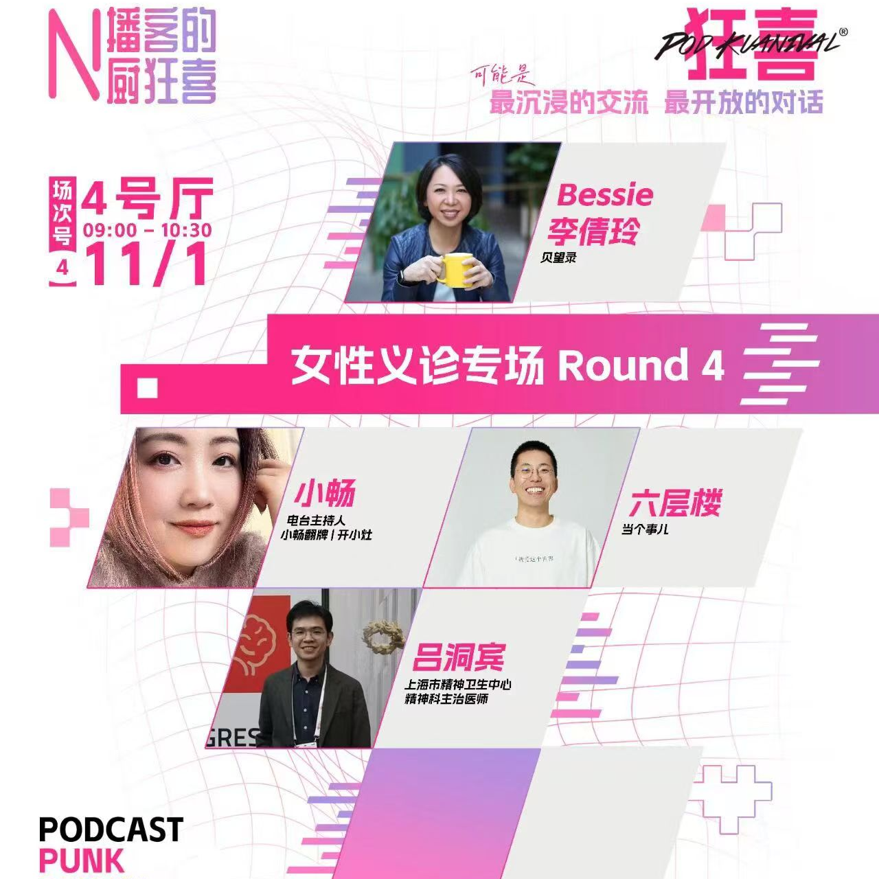 E131.一场女性身材焦虑自救局｜六层楼×吕洞宾×Bessie×小畅「狂喜播客节」线下女性健康专场Round4 episode artwork
