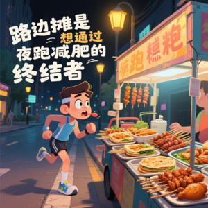 路边摊是想通过夜跑减肥的终结者！[吐槽脱口秀]