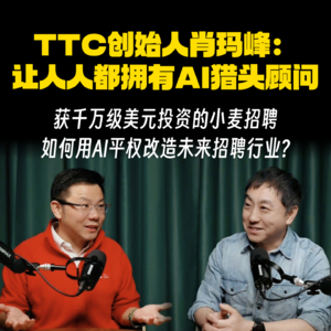 NO.3 深度对话TTC创始人肖玛峰：让人人都有一个AI猎头顾问的小麦招聘