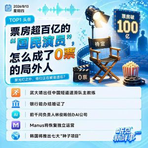 0813热点|王宝强沈腾0票事件;银行能办结婚证;微信AI灰测;林俊旸办AI公司
