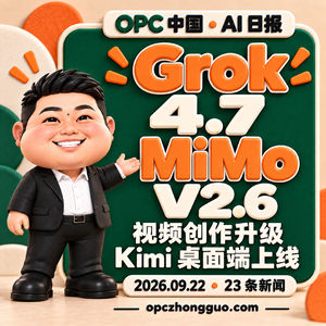 9.22 AI日报｜Grok 4.7、MiMo V2.6与创作工具升级