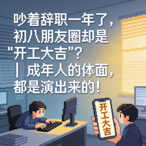 吵着辞职一年了，初八朋友圈却是“开工大吉”？｜成年人的体面，都是演出来的