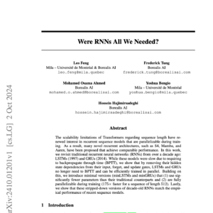 加餐001-Were RNNs All We Needed?