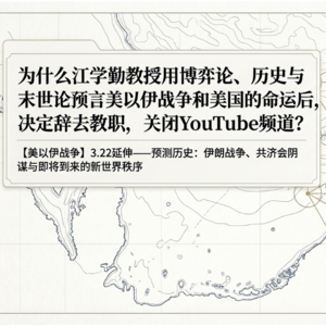 【美以伊战争】3.22延伸 - 为何江学勤用博弈论、历史与末世论预言美以伊战争和美国的命运后，决定辞职，关闭油管频道？