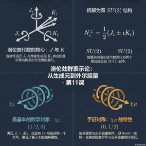 《基于对称性的物理学》第11课-洛伦兹群表示论：从生成元到外尔旋量