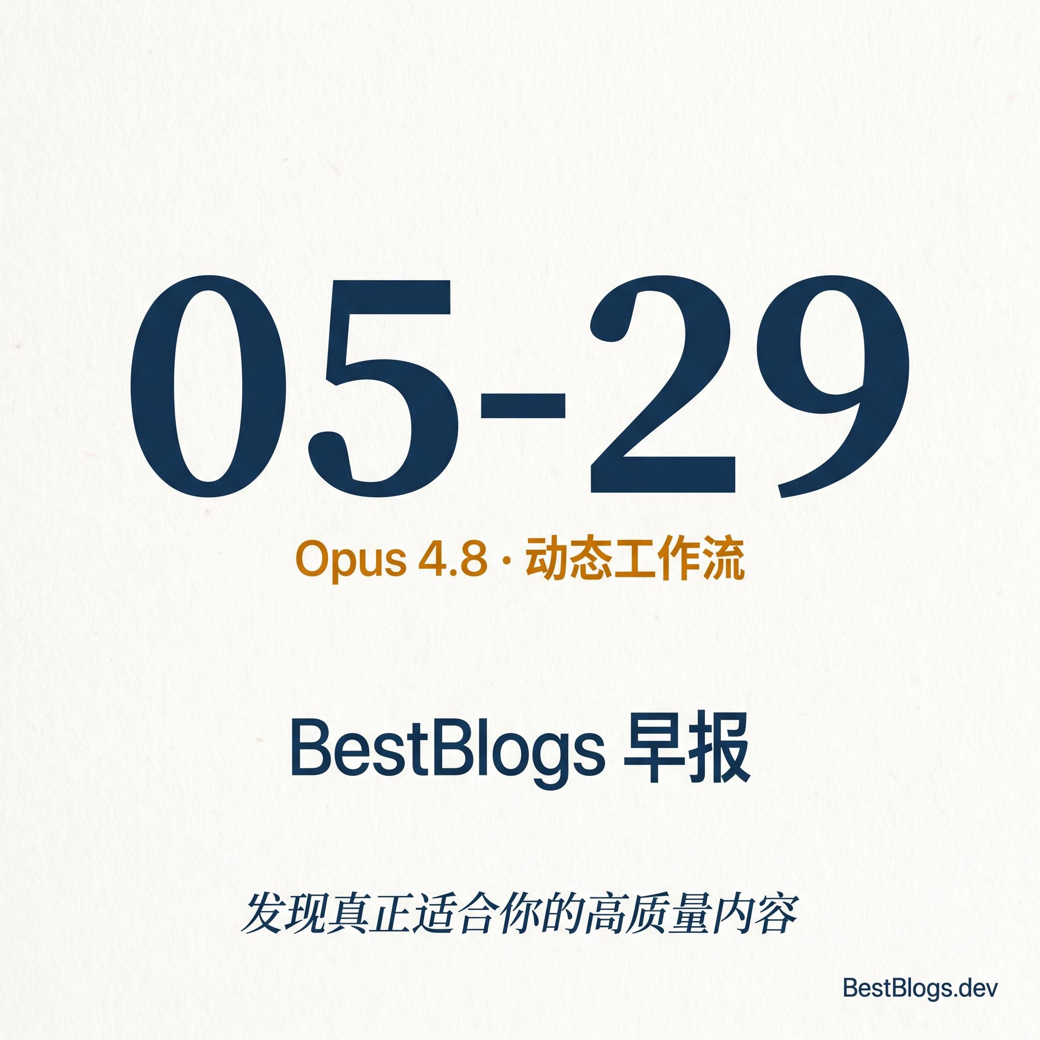 EP71 · Opus 4.8 发布、650 亿融资、动态工作流 · 05-29 早报 episode artwork